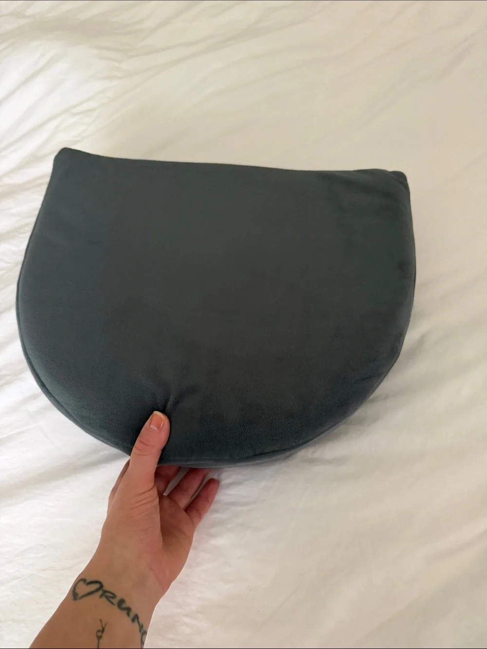 Hiccapop Kids Travel Neck Pillow - Dark Gray with Teal Logo